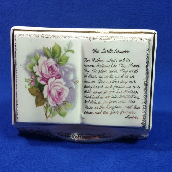 Vintage Ruben's Original The Lord's Prayer Indoor Planter Pre-Owned No Box - Picture 1 of 10